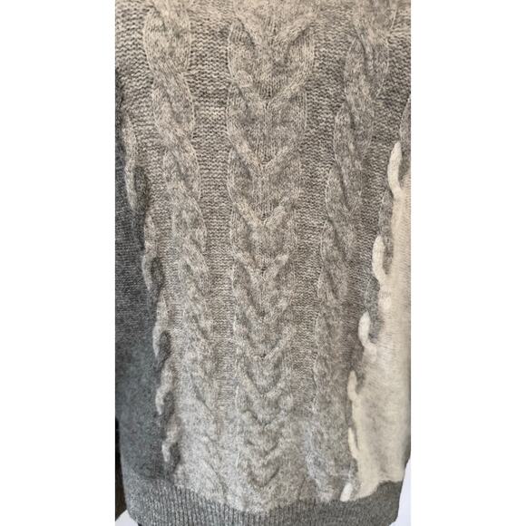 Paisley & Gray Gray Turtleneck Sweater  Slim Fit Men’s Cable Knit Pullover Sz L - Picture 5 of 8